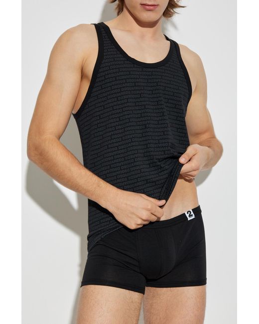 DSquared² Black Top From The "Underwear" Collection for men
