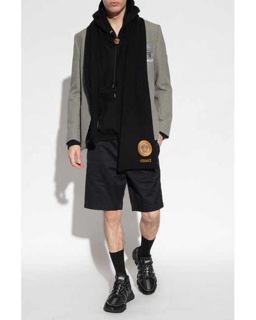 Versace Black Cotton Hoodie for men