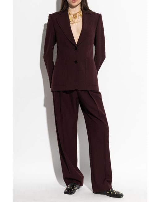 Chloé Purple Blazer With Shoulder Pads