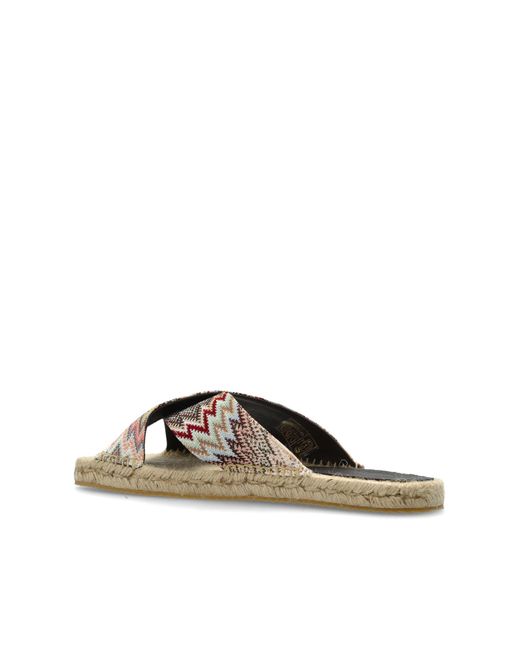 Missoni White Patterned Slides
