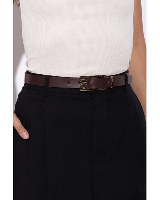 Victoria Beckham Red Leather Belt