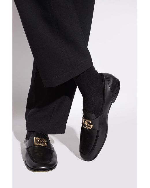 Dolce & Gabbana Black Moccasters for men