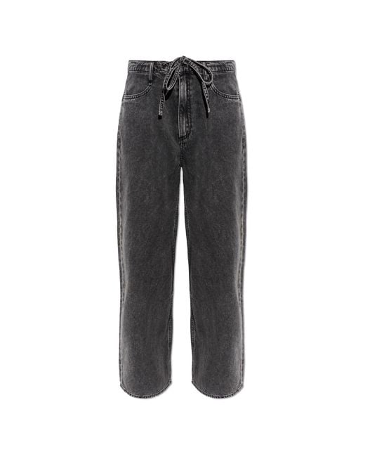 Rag & Bone Black Straight-Leg Jeans