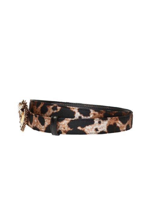 Dolce & Gabbana Leather Leopard Pattern Belt Brown - Save 30% - Lyst