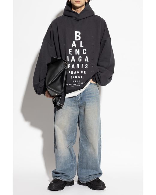 Balenciaga Blue Sweatshirt With Print for men