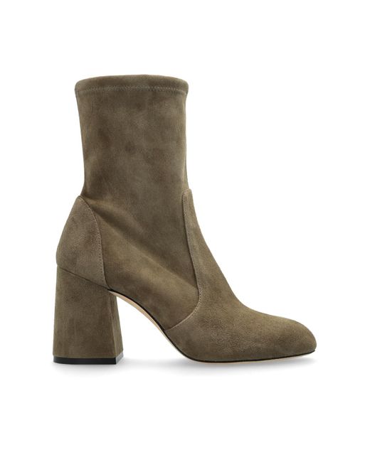 Stuart Weitzman Green Ankle Boots With Heels 'Yuliana'