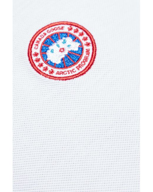 Canada Goose Black Polo With Logo Patch for men