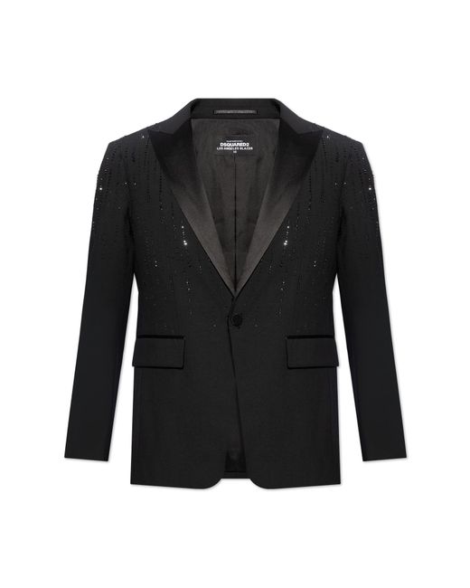 DSquared² Black Sequinned Blazer, for men