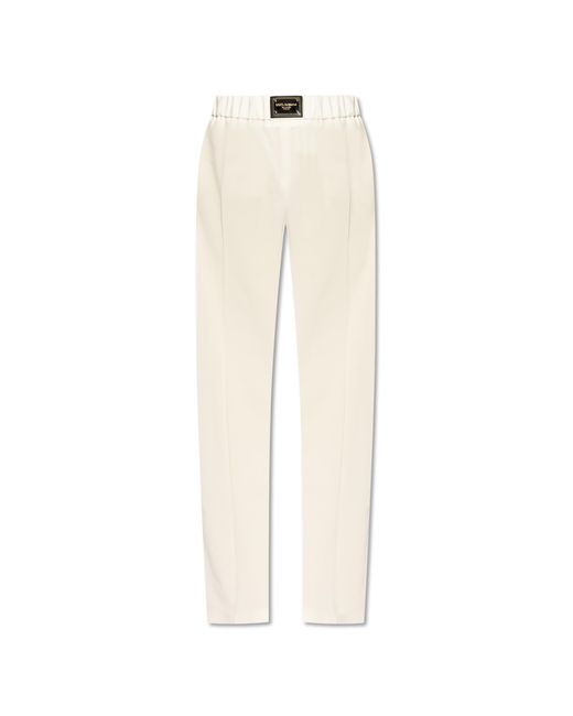 Dolce & Gabbana White High-Waisted Pants