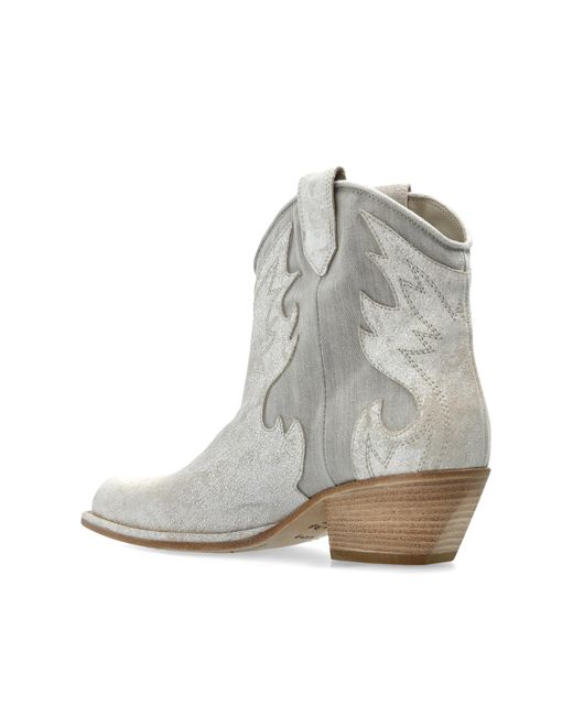 Vic Matié White Cowboy Boots 'Rider'