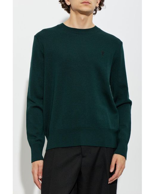 AMI Green Wool Sweater