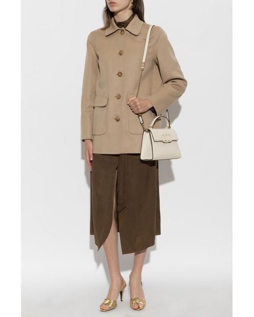 Valentino Garavani Natural Wool Jacket With Pockets
