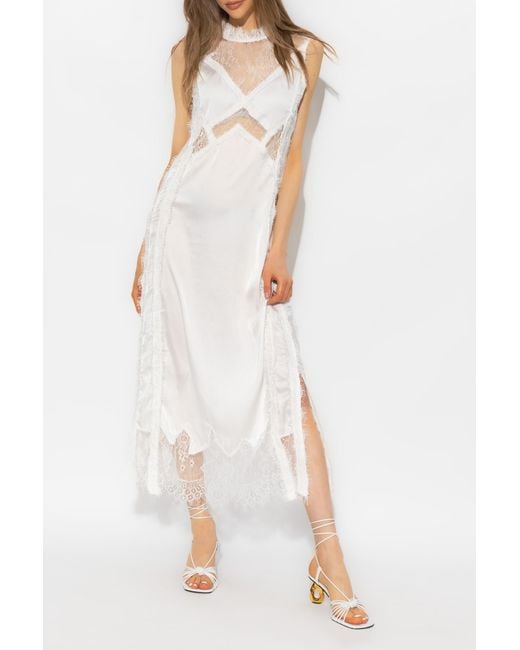 all saints blue and white dress All Saints Blue/White Printed Cotton Dalia Oceano Midi Dress S All Saints