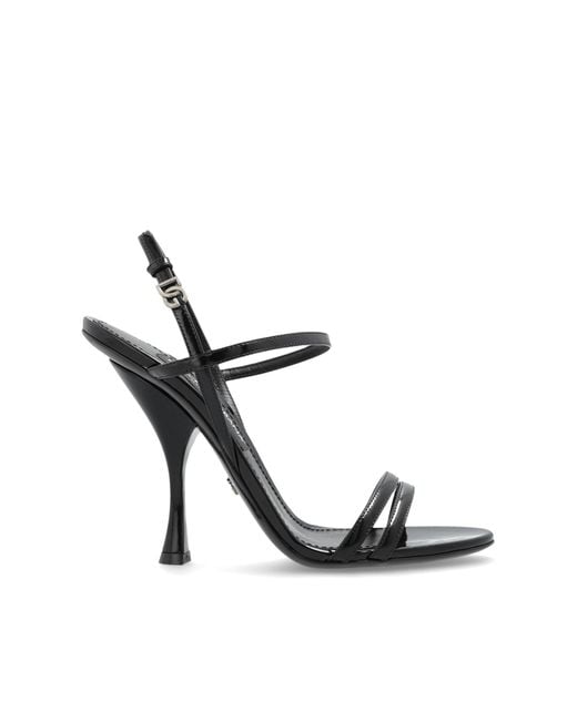 Dolce & Gabbana Black Heeled Sandals