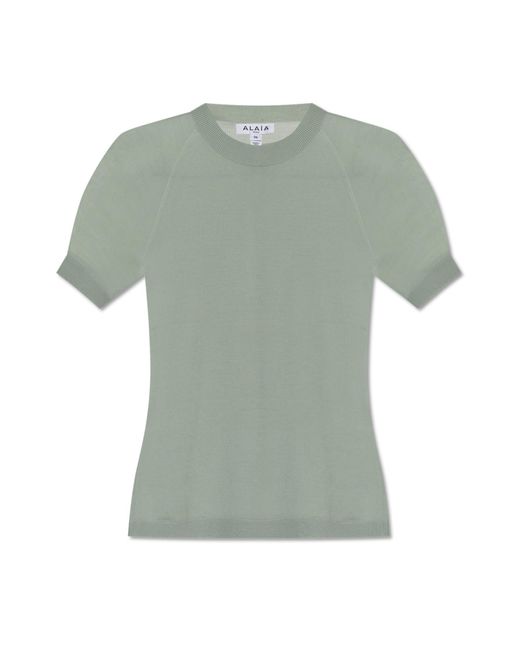 Alaïa Green Wool Top