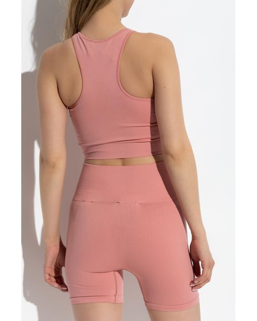 PANGAIA Pink Compression Top With Logo