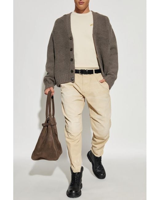 DSquared² Natural Trousers With A Stains Effect for men