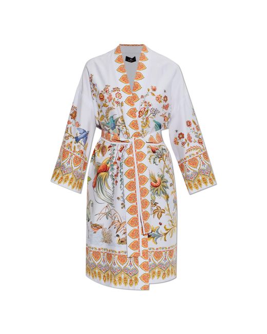 Etro White Silk Coat