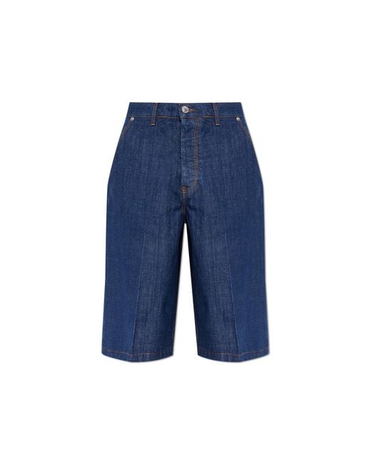 AMI Blue Denim Shorts for men