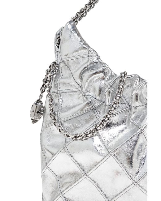 Tory Burch White "Fleming Mini" Shoulder Bag