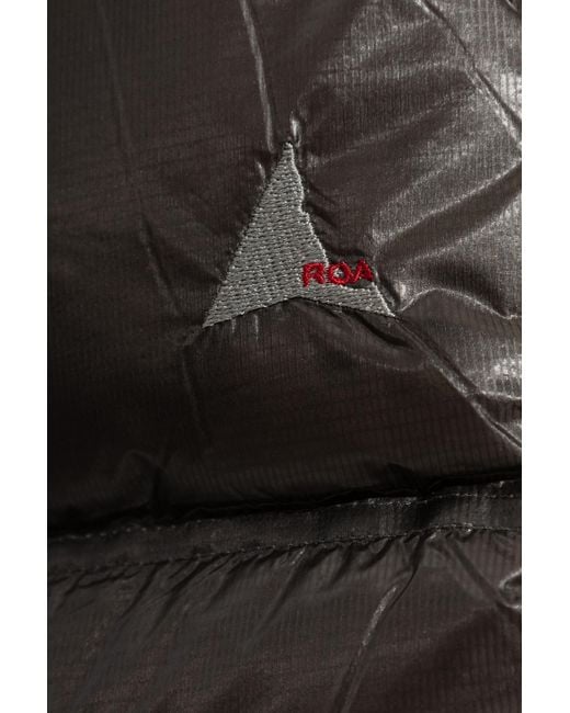 Roa Black Down Jacket With Hood for men