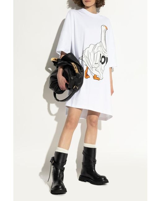 Moschino Black Leather Ankle Boots