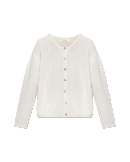 American Vintage White Cardigan With Button Fastening