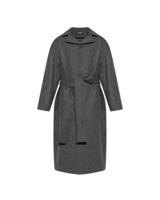 Jacquemus Gray Wool Coat for men