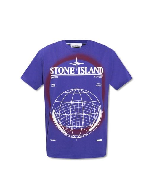 stone island t shirt purple