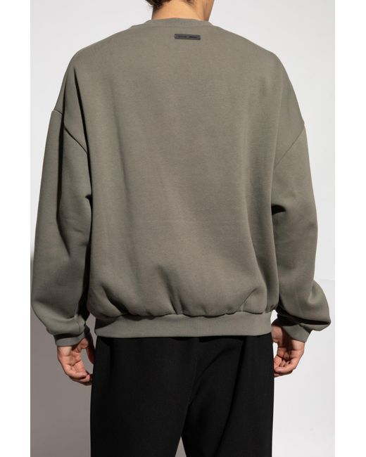 Fear Of God Gray Sweatshirt With Embroidered Logo for men