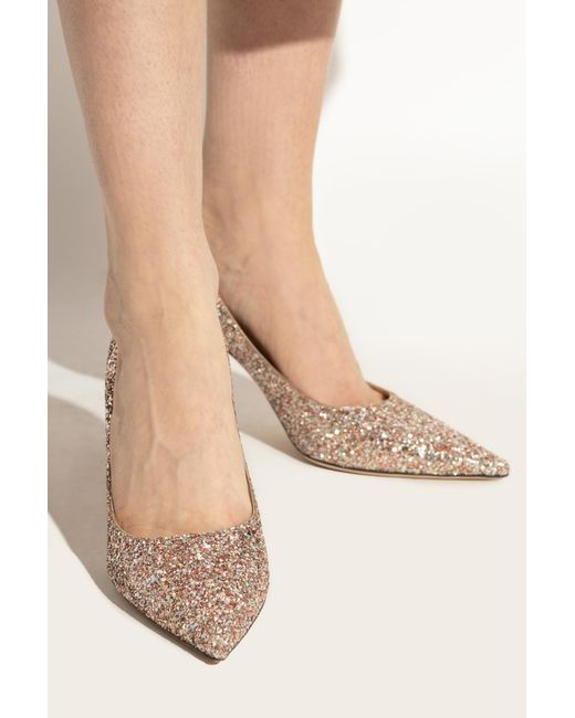 Jimmy Choo White Heeled Shoes "Love"