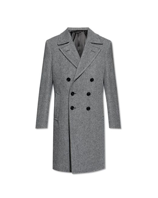 Tom Ford Gray Wool Coat for men