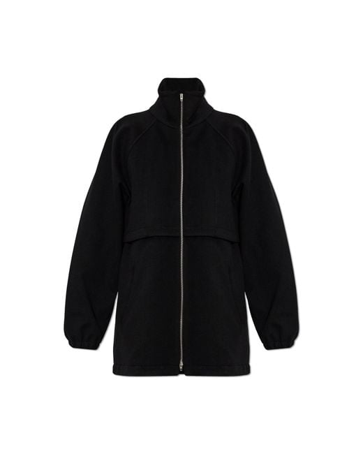 Jil Sander Black Wool Jacket With Stand-Up Collar
