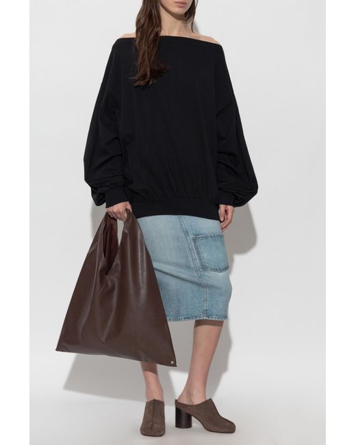 MM6 by Maison Margiela Black Oversized Top