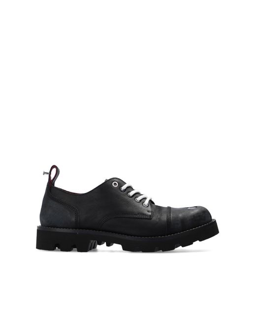 DIESEL Black 'd-konba' Platform Boots for men