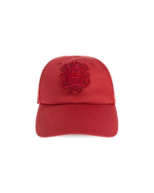 Dolce & Gabbana Red Baseball Cap for men