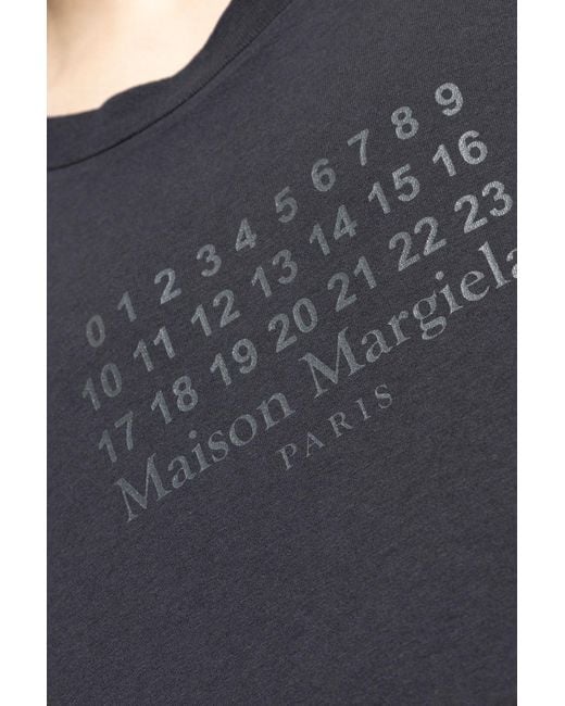 Maison Margiela Black T-Shirt With Logo for men