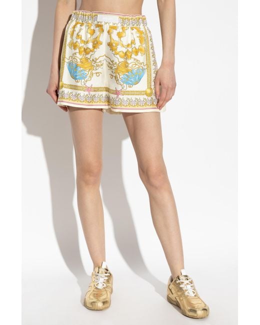 Versace Metallic Silk Shorts