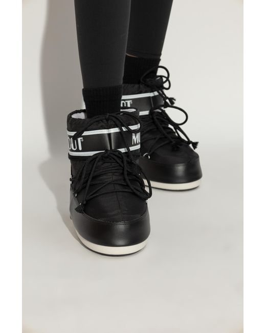 Moon Boot Black Snow Boots Icon Low Nylon