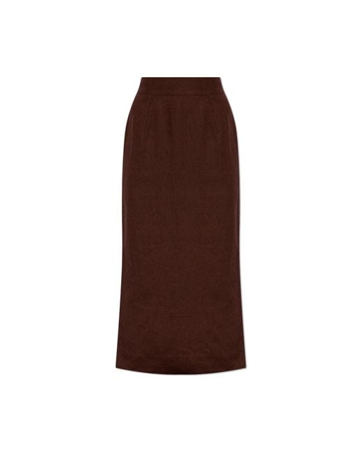 Posse Brown Linen Skirt 'Emma'