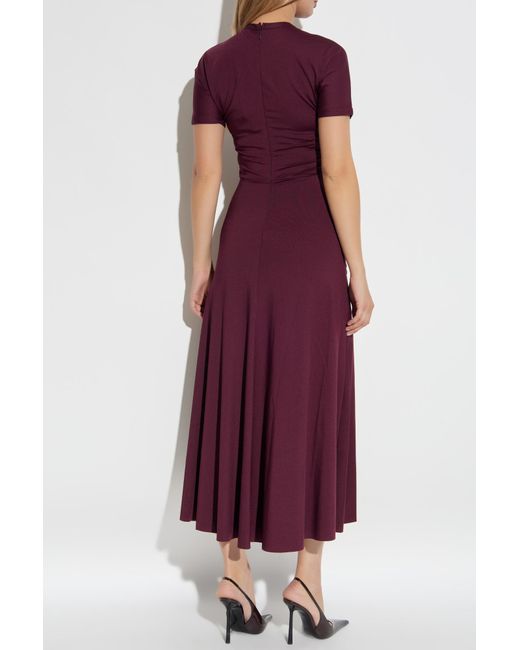 Victoria Beckham Red Draped Dress