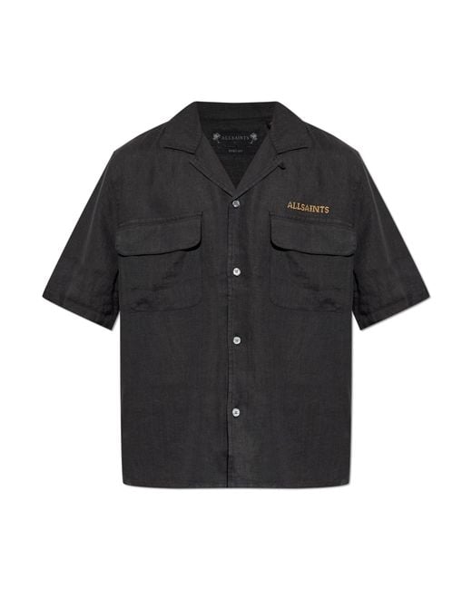 AllSaints Black 'Dunloe' Shirt for men