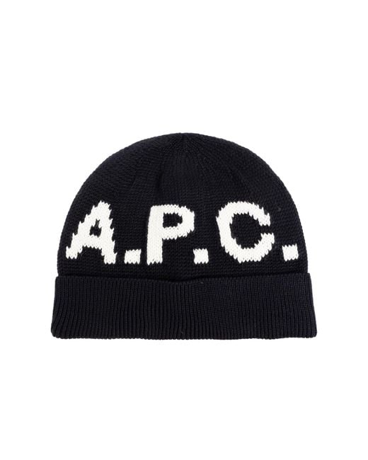 A.P.C. Black Cap With Logo