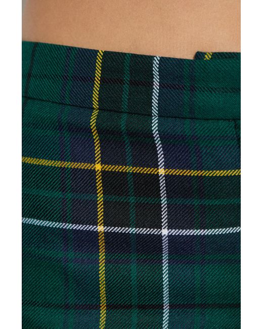 McQueen Plaid Trousers in Green | Lyst