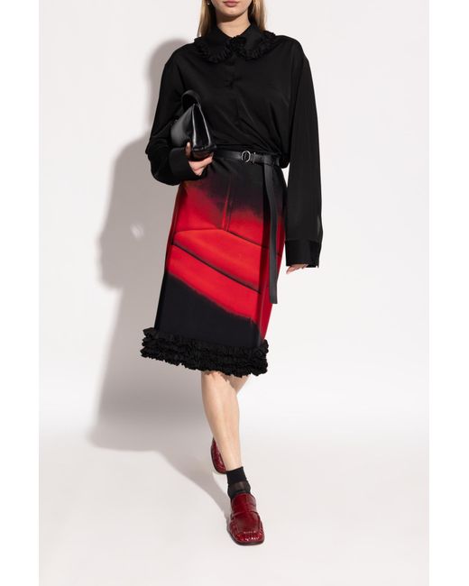 Jil Sander Red Leather Shoes