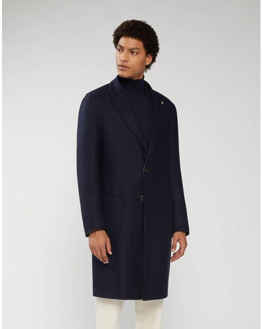 Cappotto reversibile in lana, cashmere e seta - double di Lardini in Blue da Uomo
