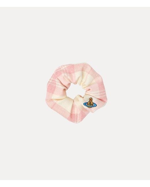 Vivienne Westwood Pink Small Scrunchie Coquette Check
