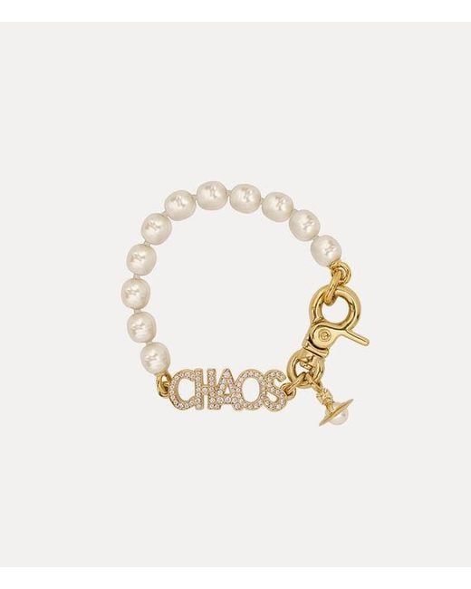 Vivienne Westwood Metallic Chaos Pearl Bracelet Pearl Cubic Zirconia