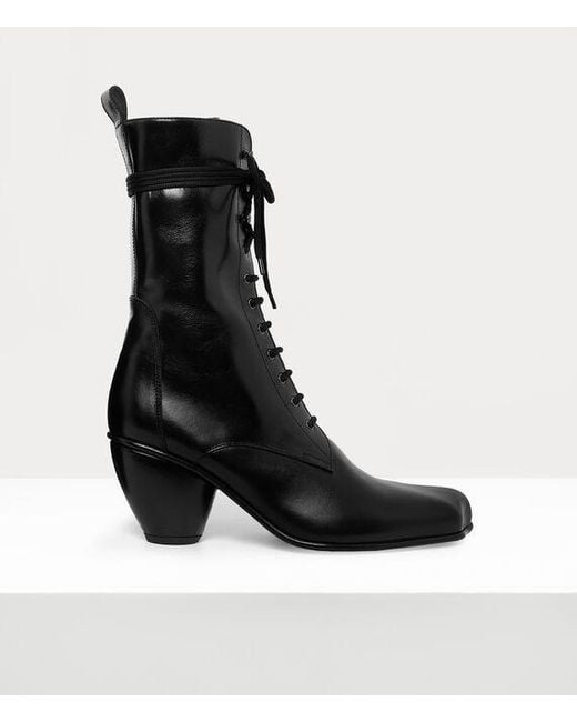 Vivienne Westwood Black Army Boot Leather