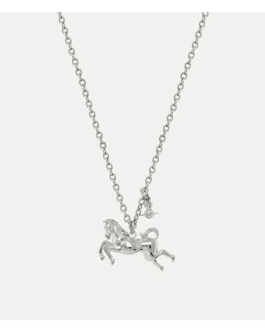 Vivienne Westwood White Cheval Pendant Necklace for men